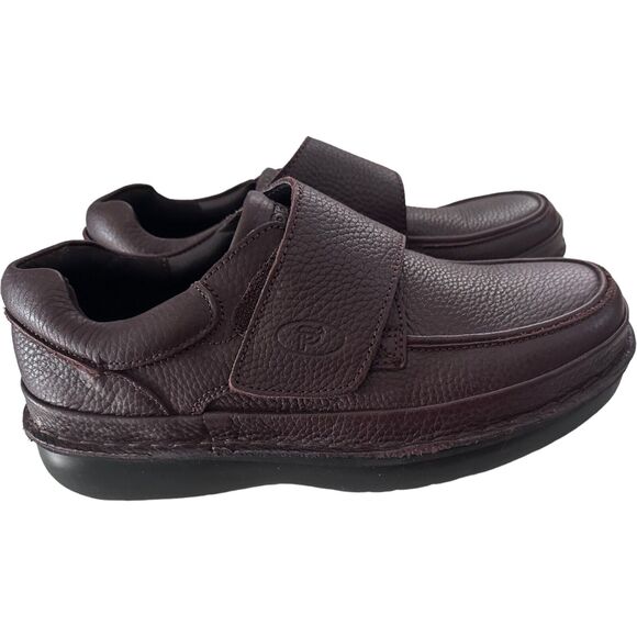 Propet Scandia Strap Closure Men's Casual Orthopedic Shoe Dark Brown Size 10.5 - Picture 3 of 14